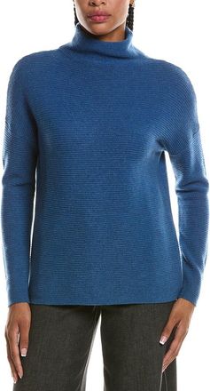 Fort&eacute; Cashmere Textured Slouchy Funnel Neck 100% Cashmere Sweater