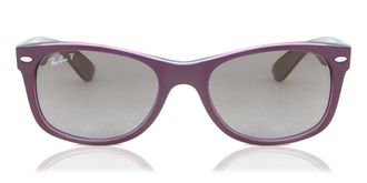 Ray-Ban RB2132 New Wayfarer Polarized 6606M3 Mens Sunglasses Purple Size 55