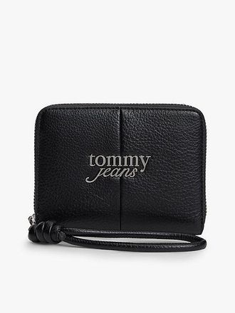 Tommy Hilfiger Wrist Strap Metal Logo Zip-Around Wallet