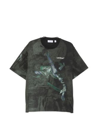 Off-white Off-White-T-Shirt mit dunkler Malerei