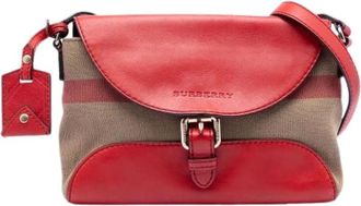 Burberry Pre-owned Cross Body Bags, female, Red, Size: ONE SIZE Pre-owned Henham Cross Body Bag