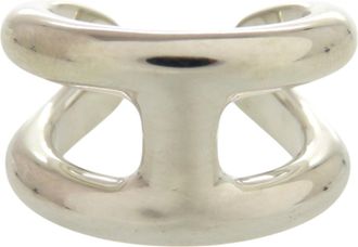 Herm&egrave;s Silver Silver 925 Band Ring (Pre-Owned)