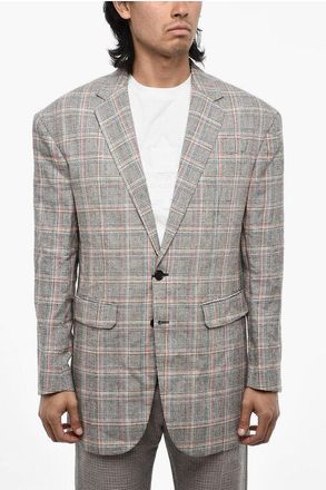 Dsquared2 Blazer 2 Bottoni Distich Check Con Tasche ad Aletta taglia 48