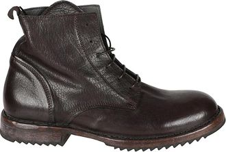 Moma Rick Enkellaarsjes - Heren - Veterlaarzen - Bruin - 44 EU - Leer - Schoenen