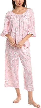 Ellen Tracy 2pc Off-The-Shoulder Top & Wide Leg Pajama Set