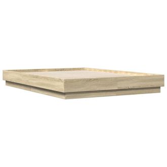 Berkfield Home Durable Bed Frame without Mattress Sonoma Oak 160x200 cm in Light Brown