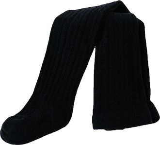 Generic Girls Tights Cable Knit Girls Cotton Leggings Kids Spring Winter Warm Pantyhonse Stretchy Stockings for 0-12 Years, Soft Stretchy Plain Color Strip Ti