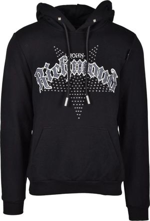 John Richmond Katoenen trui - Heren - Hoodies - Zwart - S - Katoen - Hoodies & sweatvesten