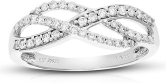 Vir Jewels 1/3 cttw Round Lab Grown Diamond Prong Set.925 Sterling Silver Engagement Ring