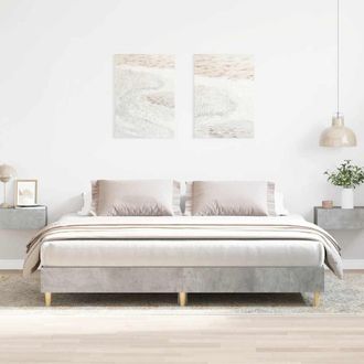 Berkfield Home Bed Frame without Mattress Concrete Grey 160x200cm Engineered Wood | Size: 160x200 cm