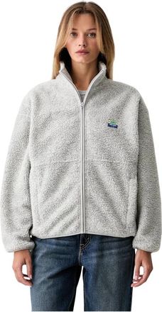 American Vintage Hoktown Fleece Jacket - Dames - Vesten met rits - Grijs - M/L - Polyester - Hoodies & sweatvesten