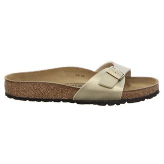 Birkenstock Madrid BS Birko-Flor Unisex Slides Sandals - Gold - Size:UK 4.5