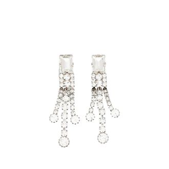 Alessandra Rich Oorbellen met Franjes - Dames - Oorbellen - Wit - ONE Size - Accessoires