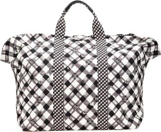 Chanel Pre-owned Printed Canvas Gingham Weekender Tote - Dames - Vintage Shopper - Veelkleurig - ONE Size - Leer - Vintage