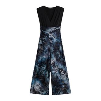 Desigual Tuta a due tessuti - - Jumpsuits & Playsuits - Donna - Blu - M
