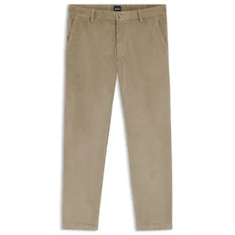 BOSS Modern-fit pants in cotton-blend corduroy