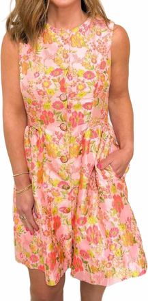 Entro Blushing Garden Floral Dress In Pink