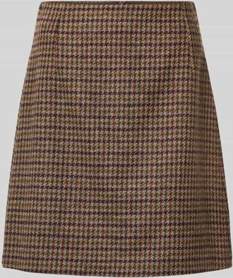 Max Mara Leicht ausgestellter Mini-Rock aus Woll-Mix Modell VATA in Camel, Größe 42