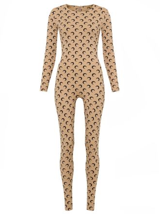 Marine Serre Neutrals Moon Repeating Crescent Bodysuit