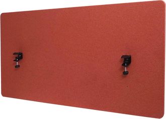 Hhg Nunca Usado] Separador Ac&uacute;stico De Escritorio Hhg 943, Mampara De Privacidad Para Escritorio, Doble Pared Textil, 60x120cm Marr&oacute;n