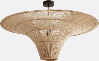 La Redoute Interieurs Hanglamp/plafonlamp in rotan &Oslash;80 cm, Junita