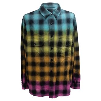 Celine Celine Tie-Dye Geweven Flanel Overhemd in Multicolor Katoen