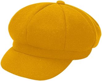Generic Coachman Hat Womens Hat and Winter Warm Fashion Wool Beret Hat Painter Dome Trend Hat Beret Hat for Children, yellow, One Size