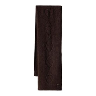Twinset Gebreide sjaal van alpacamix - Dames - Accessoires - Bruin - Maat: ONE Size Wol