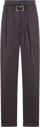 The Attico Purple Tailored Pleated Pants