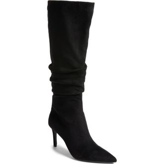 Open Edit Ariana Pointed Toe Knee High Boot in Black at Nordstrom Rack, Size 8.5