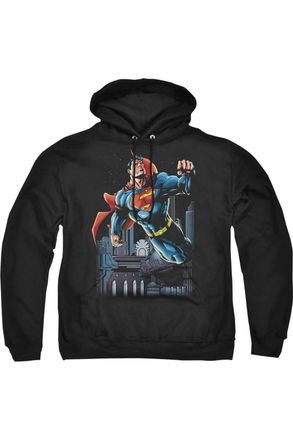 Gildan Superman Night Fight Adult Pull Over Hoodie / Hooded Sweatshirt