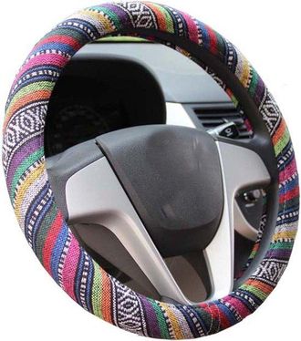 OEM Funda Para Volante De Estilo &Eacute;tnico - Funda De Lino Grueso Para Volantes Medianos