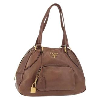 Prada Pre-owned Shoulder Bags, female, Brown, Size: ONE SIZE Pre-owned Vintage Hand Bag