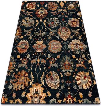 RugsX Rugsx - Wool carpet superior latica navy blue blue 200x200 cm