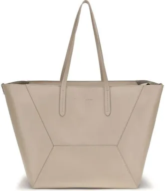 Brunello Cucinelli Beige Calf Leather Bos Taurus Shoulder Womens Bag