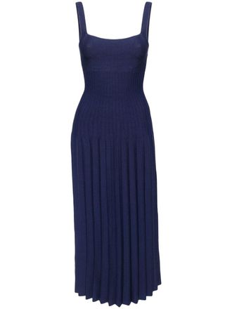Staud Ellison gebreide midi-jurk - Blauw