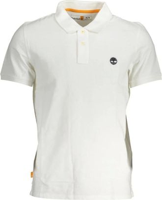 Timberland Tops, Heren, Wit, S, Katoen, Witte Katoenen Heren Poloshirt