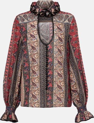 Valentino Blusa in mousseline di cotone