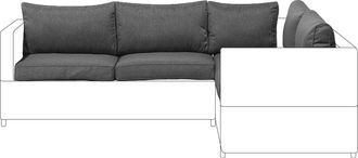 Beliani Conjunto De Fundas De Cojines Para Exterior De Tela Gris Avola