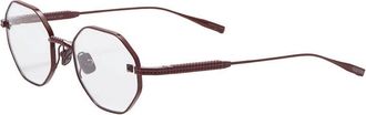 Valentino Eyeglasses Geometric Full Rim, Bordeaux Frame And Clear Demo Lens Lens Vlx-122B