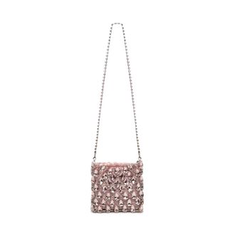 Self Portrait Mini Bags, female, Pink, Size: ONE SIZE Crystal Chainmail Mini Bag