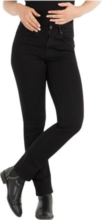 Angels Dames, Jeans, Zwart, Maat: 3XL Katoen