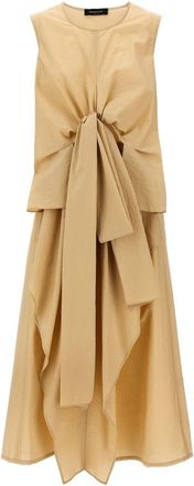 Fabiana Filippi Womens Cotton Midi Dress - Tan - Size EU 44 (Womens)