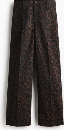 H&M Wide High Jeans - Brown