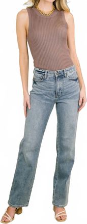 Judy Blue High Waist Tummy Control Slim Straight Leg Jeans In Blue