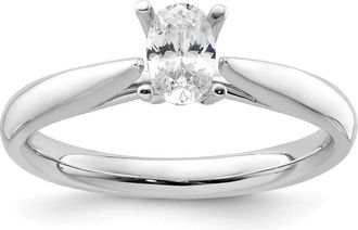 Diamond2Deal 14k White Gold Lab Grown Diamond Wedding Band Ring 1/2Ct Clarity- VS Color- D-E