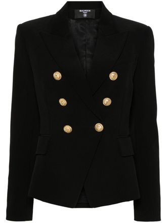 Balmain Blazer met dubbele rij knopen - Zwart