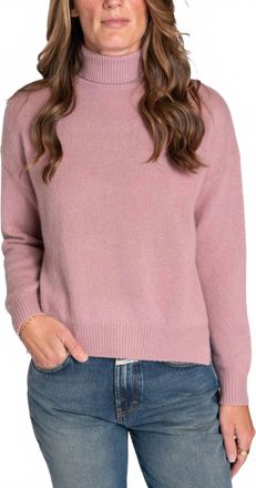 Majestic Filatures Wool Turtleneck Sweater In Rosewood