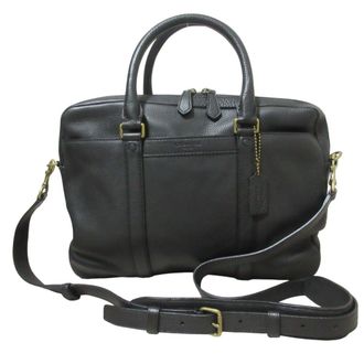 Coach Black Leather Briefcase (Pre-Owned)