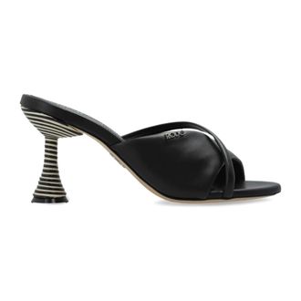 Rodo Heeled Mules, female, Black, Size: 11 US Leather Heeled Mules